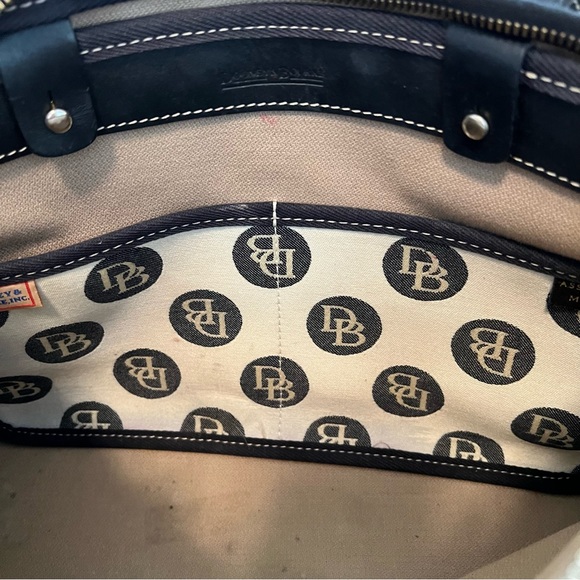 Dooney & Bourke Blue and White Logo Shoulder Bag - Picture 13 of 16